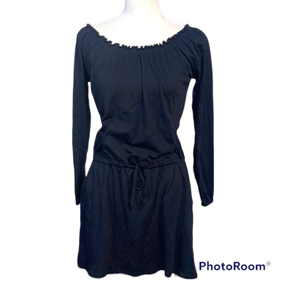 CHASER Black Off The Shoulder Shirred Mini Dress - Picture 3 of 7
